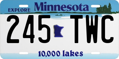 MN license plate 245TWC