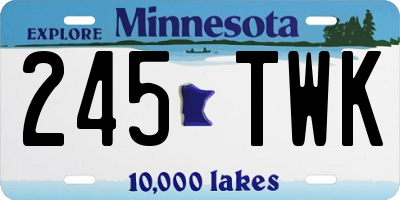 MN license plate 245TWK