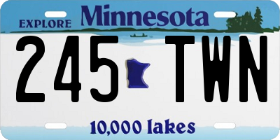 MN license plate 245TWN