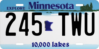 MN license plate 245TWU