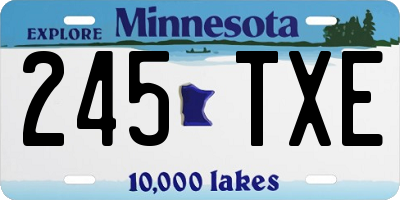MN license plate 245TXE