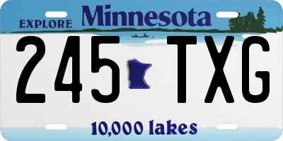 MN license plate 245TXG