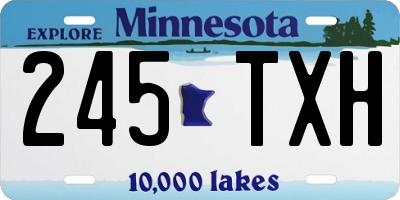MN license plate 245TXH