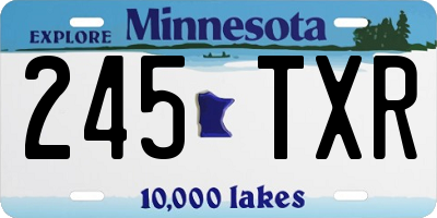 MN license plate 245TXR