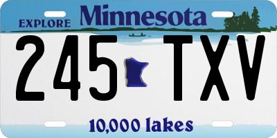 MN license plate 245TXV