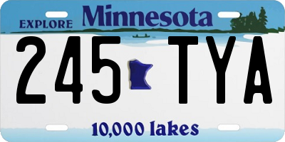 MN license plate 245TYA