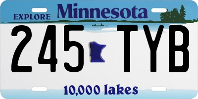 MN license plate 245TYB