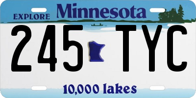 MN license plate 245TYC