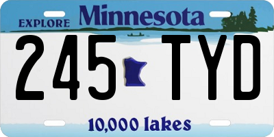 MN license plate 245TYD