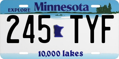 MN license plate 245TYF