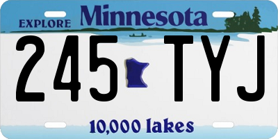MN license plate 245TYJ
