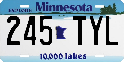 MN license plate 245TYL