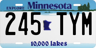 MN license plate 245TYM