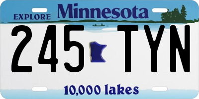 MN license plate 245TYN