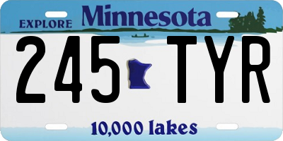 MN license plate 245TYR