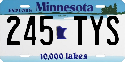 MN license plate 245TYS