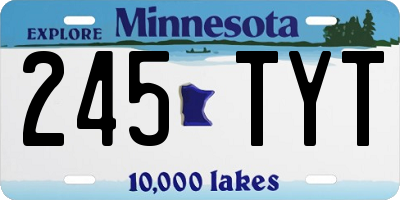 MN license plate 245TYT