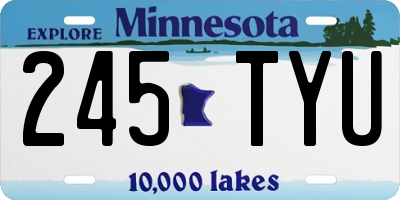 MN license plate 245TYU