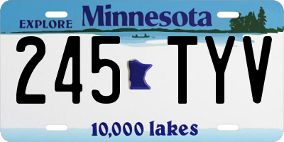 MN license plate 245TYV