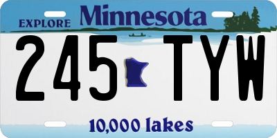 MN license plate 245TYW