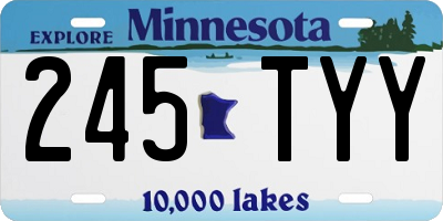 MN license plate 245TYY