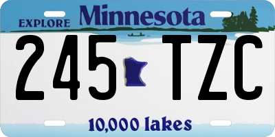 MN license plate 245TZC