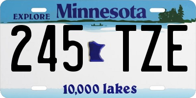 MN license plate 245TZE