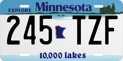 MN license plate 245TZF