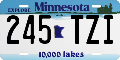 MN license plate 245TZI
