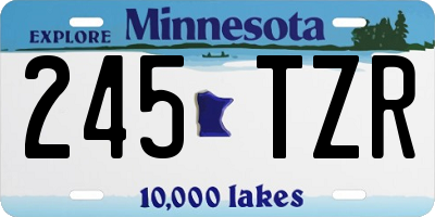 MN license plate 245TZR