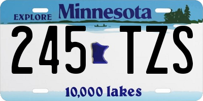 MN license plate 245TZS