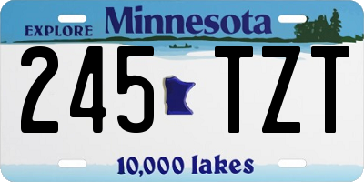 MN license plate 245TZT