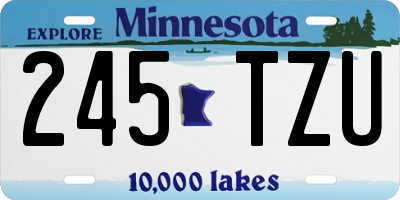 MN license plate 245TZU