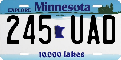 MN license plate 245UAD