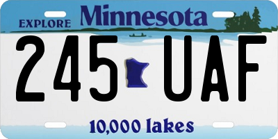 MN license plate 245UAF
