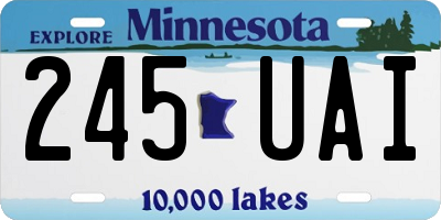 MN license plate 245UAI