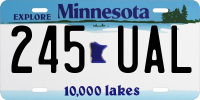 MN license plate 245UAL