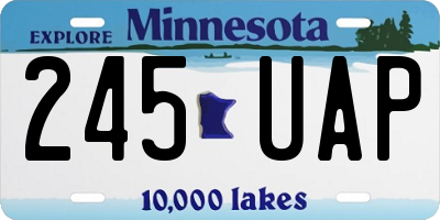 MN license plate 245UAP