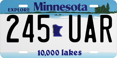 MN license plate 245UAR