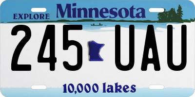 MN license plate 245UAU