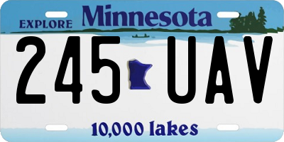MN license plate 245UAV