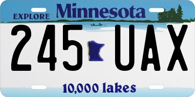 MN license plate 245UAX