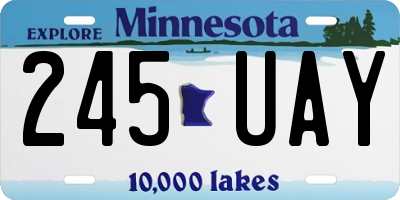 MN license plate 245UAY