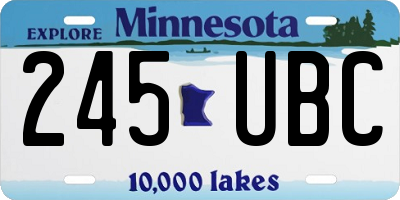 MN license plate 245UBC