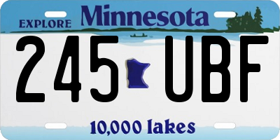 MN license plate 245UBF