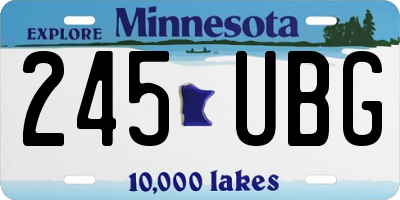 MN license plate 245UBG