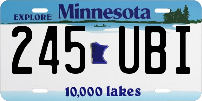 MN license plate 245UBI