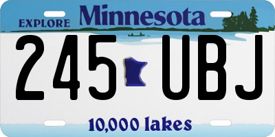 MN license plate 245UBJ