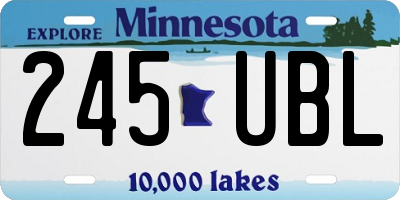 MN license plate 245UBL