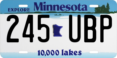 MN license plate 245UBP
